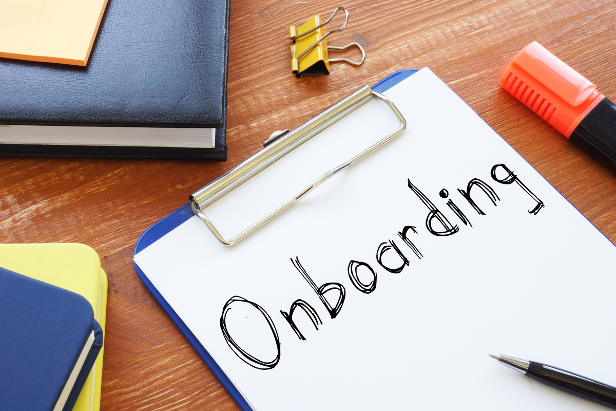 Onboarding is shown on the conceptual business photo